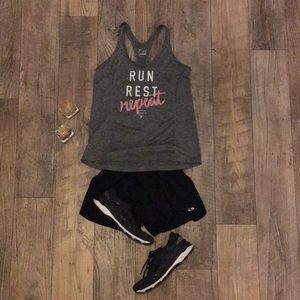 Old navy gray Run Rest Repeat tank XS